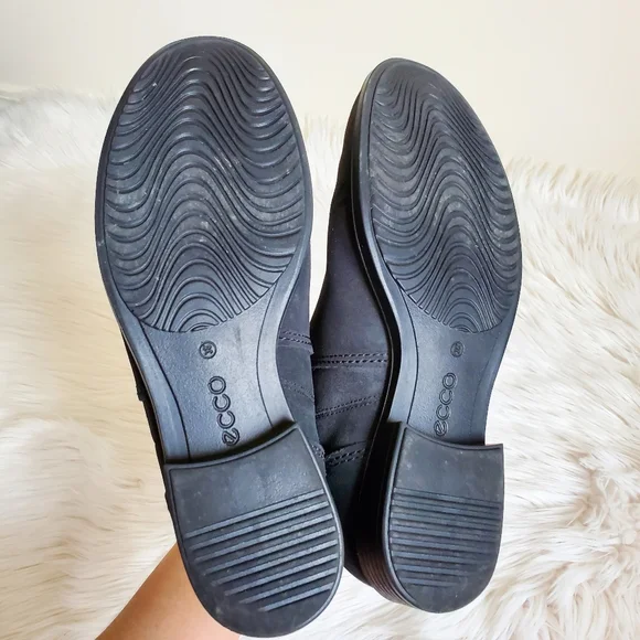 Ecco touch 15 black suede leather boots - Picture 10 of 12